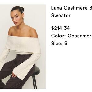 Reformation Lana Cashmere Blend Sweater